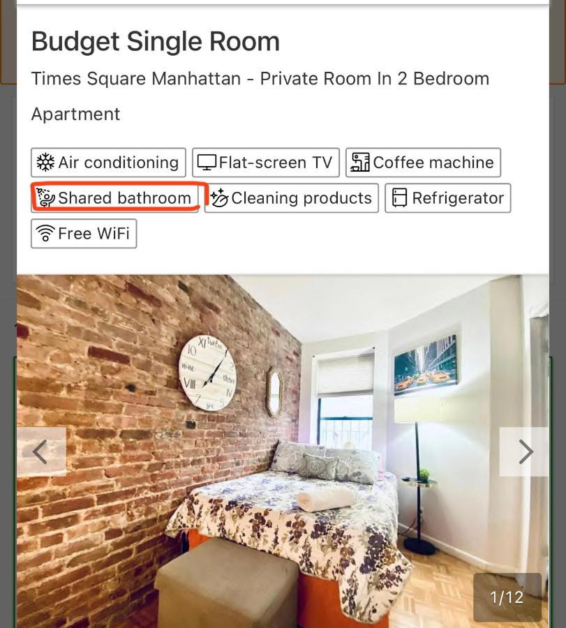 Times Square Manhattan - Private Room In 2 Bedroom Apartment New York Luaran gambar